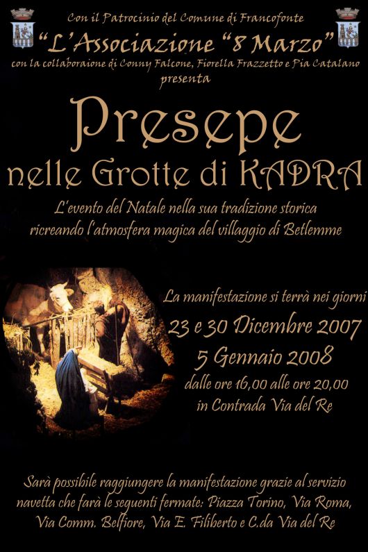 Locandina presepe vivente Francofonte